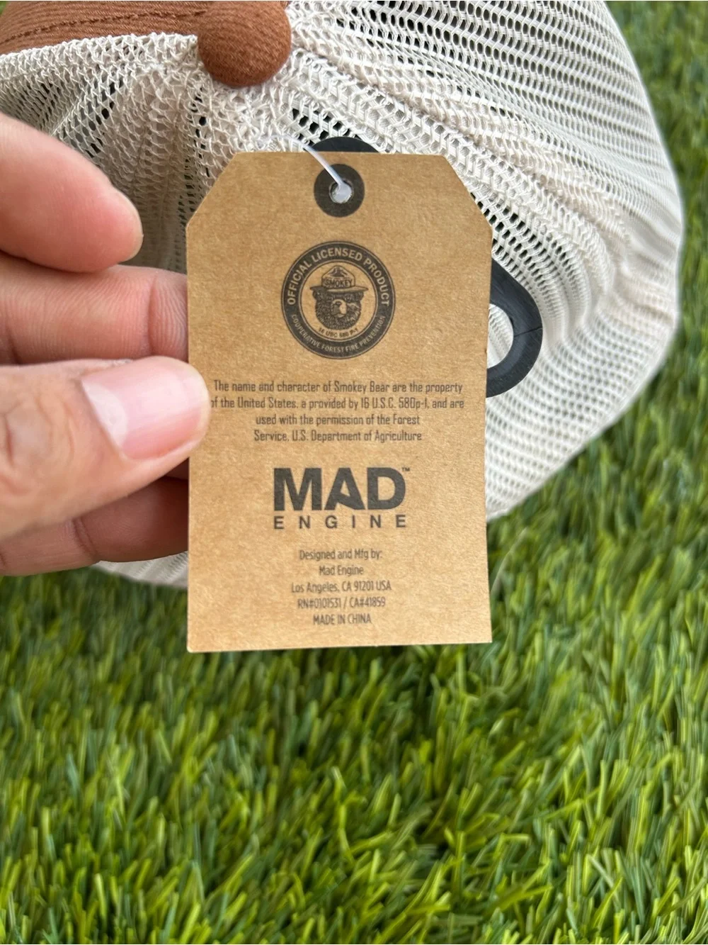 Smokey Bear Trucker Hat - Rust with White Mesh